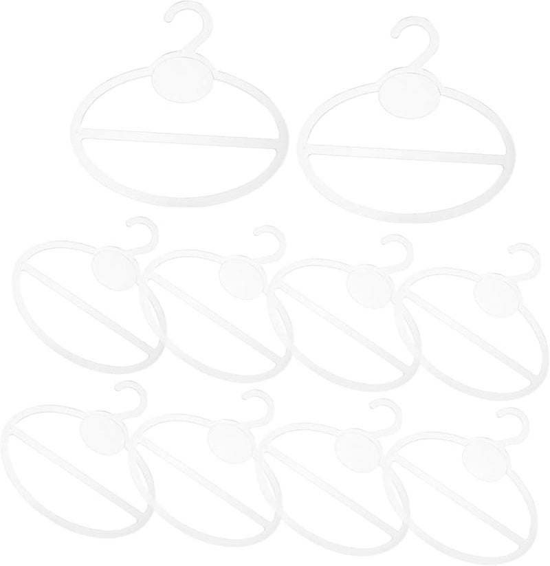 10 Pack Round Scarf Hangers Belt Tie Organizer Strong Load Bearing Space Saving - Image 2