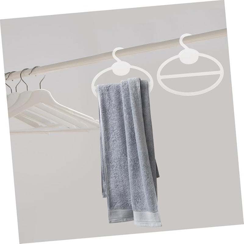 10 Pack Round Scarf Hangers Belt Tie Organizer Strong Load Bearing Space Saving - Image 4