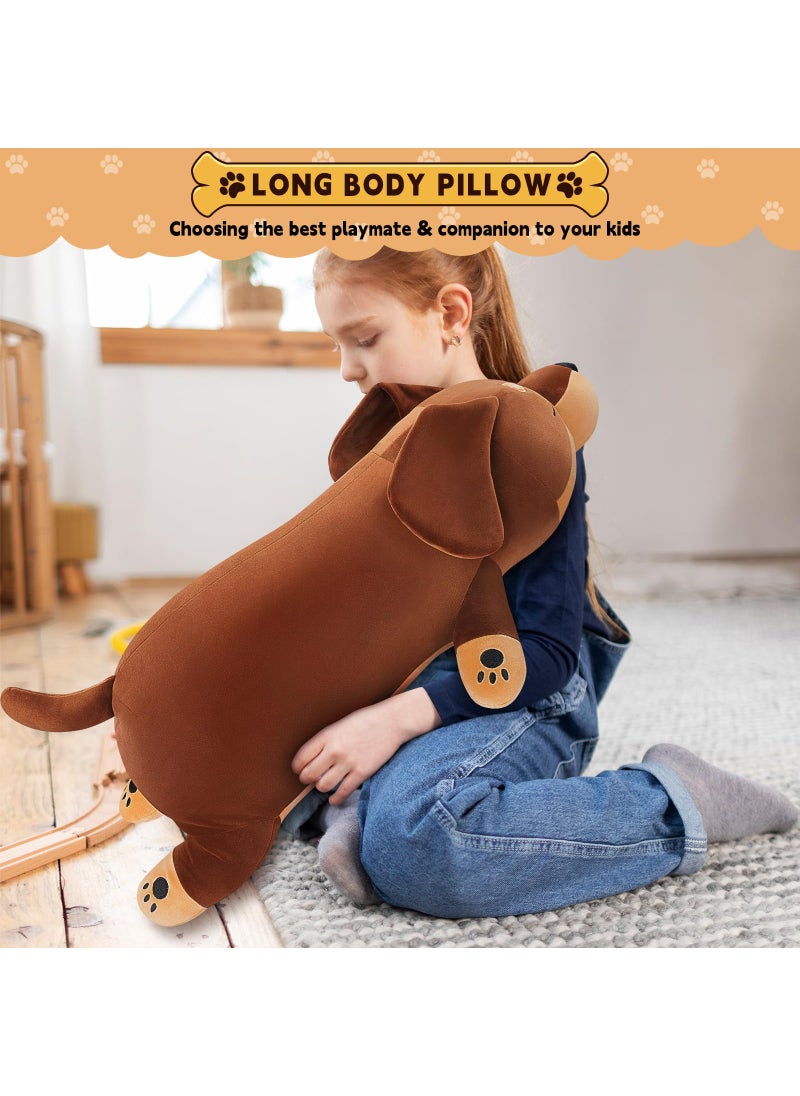 Auspicious beginning 30'' Giant Dachshund Dog Plush Stuffed Animal- Weiner Dog Plush Pillow Plushies  Large Sleeping Dachshund Plush Toy  Cute Hugging Weiner Dog Stuffed Animal  Birthday Gifts for Kids Girls Boys  - Image 5