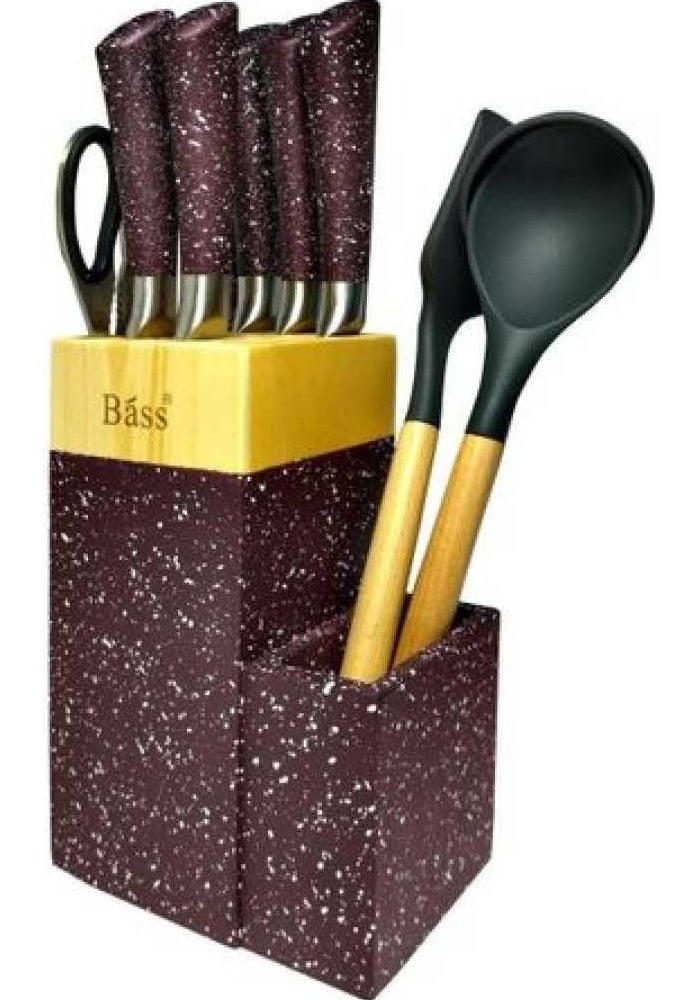 BS B&S 11-Piece Knife Set with Stand - Image 1