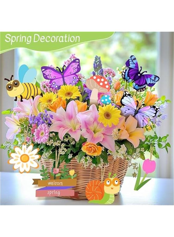 Arabest Unfinished Wood Crafts, 36 Pcs Wooden Crafts to Paint, 12 Styles Blank Wooden Spring Ornaments to Paint, erfly Dragonfly Snail Flower Shape for DIY Crafts Home Decoration Craft Project - Image 3