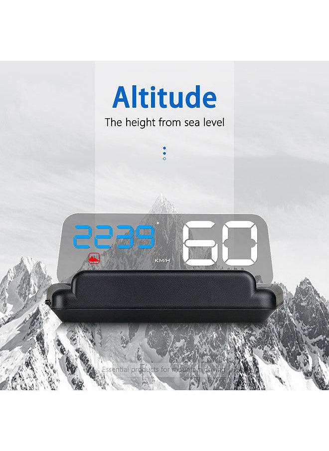 Generic - Car HUD Display, HUD Head Up Display High Definition Speedometer Car Safe Driving Computer Speed and Voltage Alarm for All Vehicles, 3D Reflection Display - Image 1