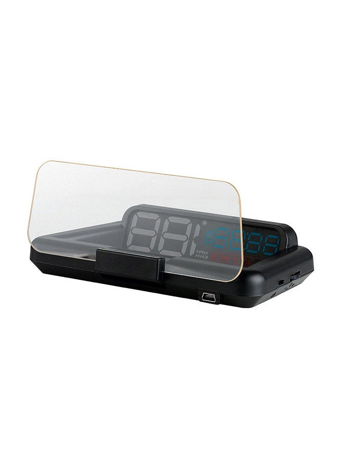 Generic - Car HUD Display, HUD Head Up Display High Definition Speedometer Car Safe Driving Computer Speed and Voltage Alarm for All Vehicles, 3D Reflection Display - Image 1
