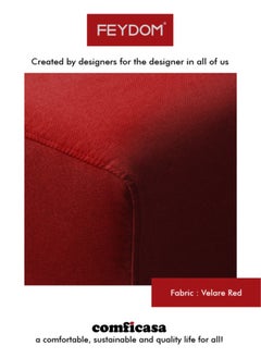 COMFICASA FEYDOM Q6: Armchair and Single Sofa Bed - Red Velare  - Image 2