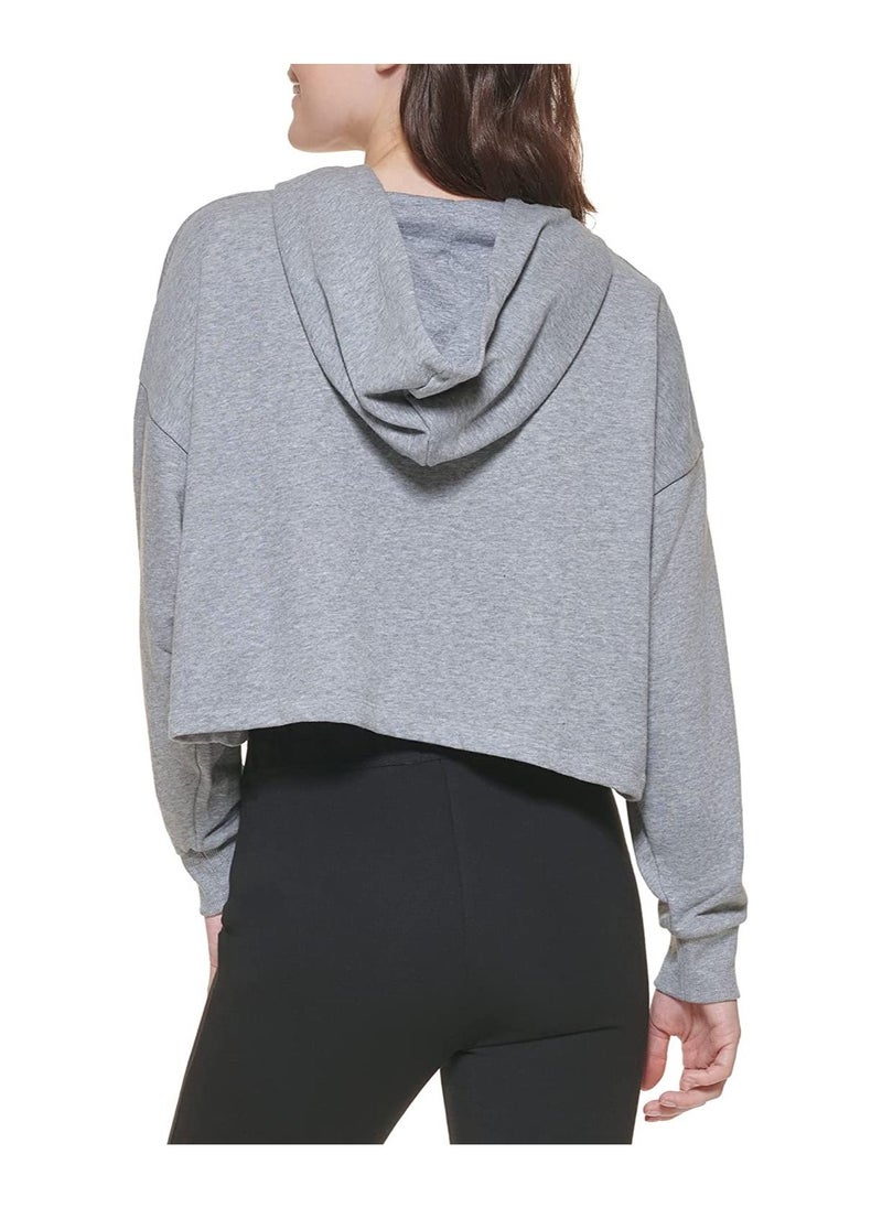 DKNY - DKNY Women's Graffiti Hoodie Comfy Sportswear Sweatshirt, Avenue Grey, Small - Image 1