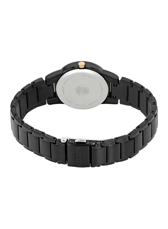 سيتيزن ساعة نسائية ستانلس ستيل بحزام Eco-Drive GA1055-57F - 29.5 مم