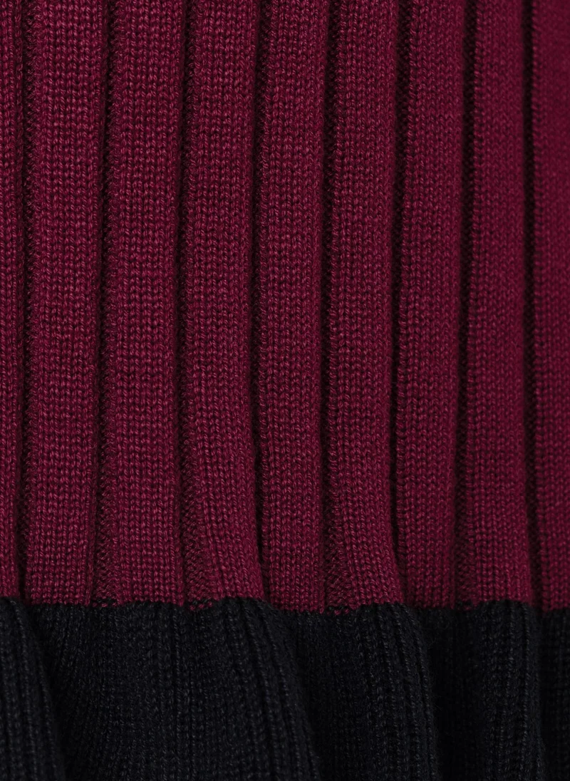 Lichi  Rib-knit cardigan with contrasting ruffles for Women | Best Price UAE