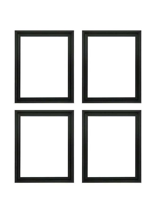Creative Mark Illusions Floater Frame for 3/4" Deep Canvases - 8x10" Black- Set of 4, Ideal for Galleries & Home Decor - Wood Float Frame for Canvas Paintings- Complete Hanging Hardware - Image 1