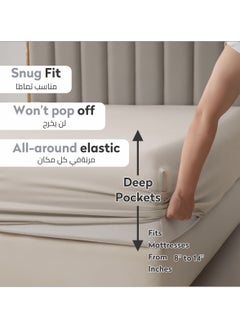 دوناتيلا الفراش المجهزة ورقة 3 قطعة الملك الحجم الصلبة غطاء سرير مجموعة يناسب (180 * 200 سنتيمتر) مع سادات و 35 سنتيمتر اضافية عميق نحى ستوكات غطاء سرير  - Image 2