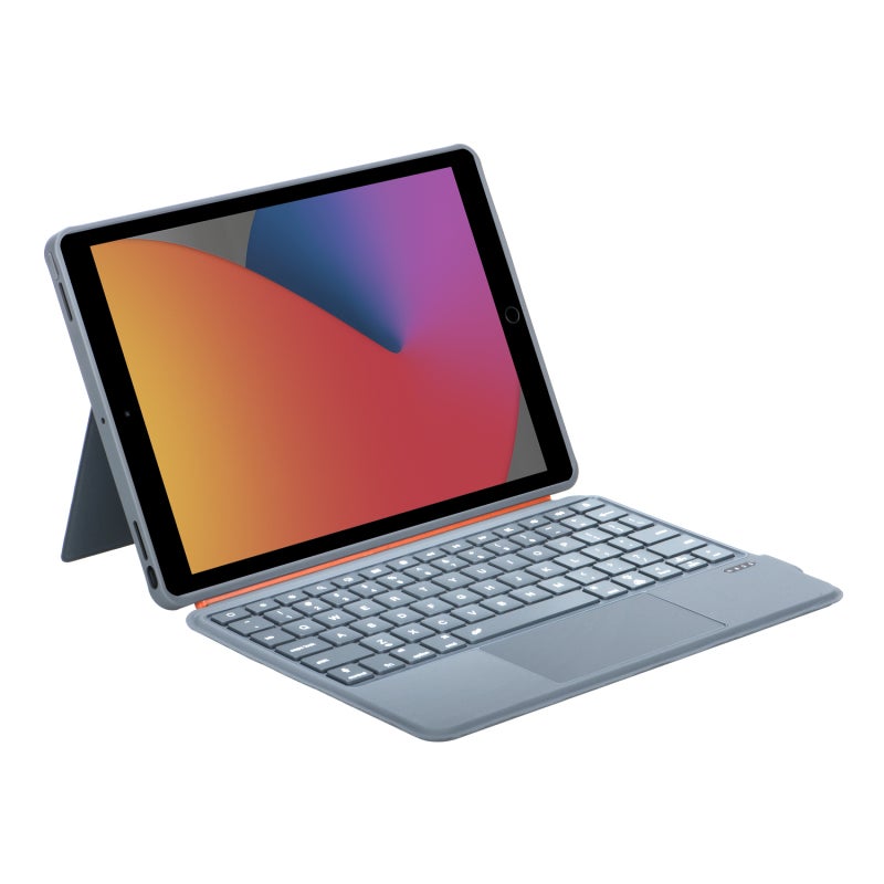 Bluetooth Keyboard Case: 7-Color Backlit Magnetic Detachable Wireless Keyboard - 500mAh Rechargeable Battery Up To 30 Hours Use - Palm-Rejecting Multi-Touch Trackpad For Low-Light Environments On-The- - Image 4
