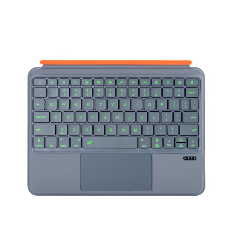 Bluetooth Keyboard Case: 7-Color Backlit Magnetic Detachable Wireless Keyboard - 500mAh Rechargeable Battery Up To 30 Hours Use - Palm-Rejecting Multi-Touch Trackpad For Low-Light Environments On-The- - Image 1
