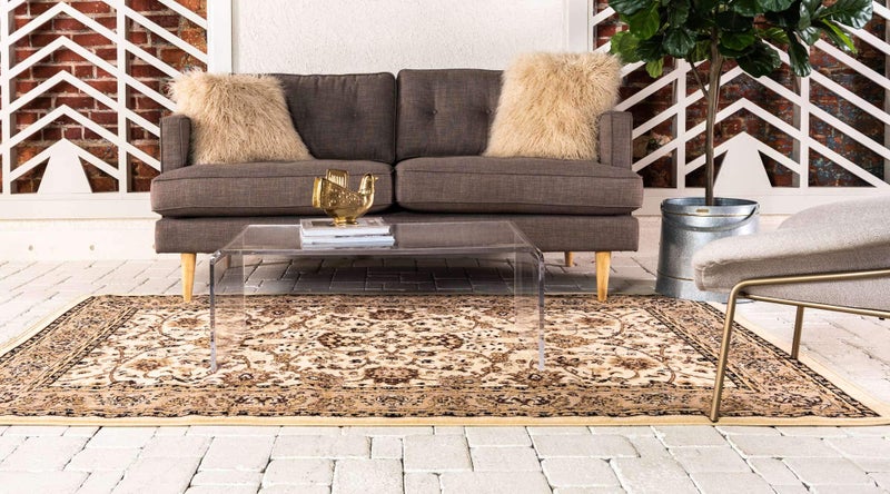 Unique Loom Sialk Hill Collection Area Rug - Washington (5' 3" x 8' Rectangle Ivory/Black) - Image 4