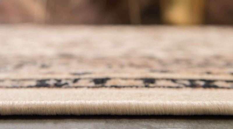 Unique Loom Sialk Hill Collection Area Rug - Washington (5' 3" x 8' Rectangle Ivory/Black) - Image 5