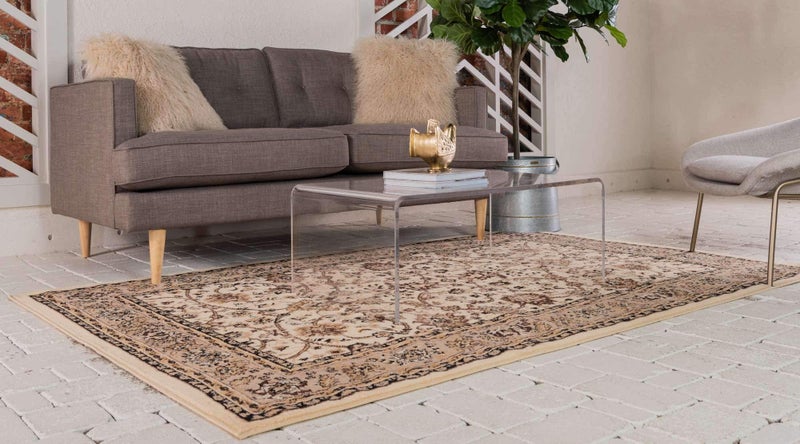 Unique Loom Sialk Hill Collection Area Rug - Washington (5' 3" x 8' Rectangle Ivory/Black) - Image 2