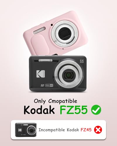 SQERO KODAK PIXPRO FZ55 Camera Set Hard Camera Case Soft Silicone Cover Lens Protective Design SD Card Storage Travel Carry Cute Bag Small - Image 3