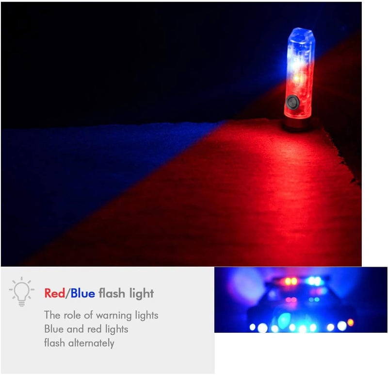 RovyVon Aurora A8 (G4) USB-C Keychain Flashlight - 650 Lumens with Amber, Red, and Blue Sidelights for Everyday Carry - Image 4
