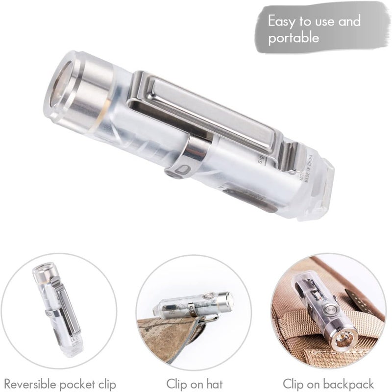 RovyVon Aurora A8 (G4) USB-C Keychain Flashlight - 650 Lumens with Amber, Red, and Blue Sidelights for Everyday Carry - Image 3