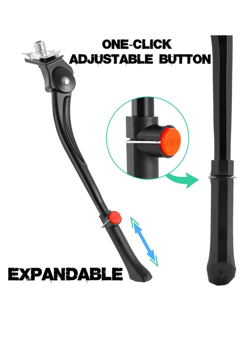 KASTWAVE Bicycles Stand, Adjustable Aluminum Alloy Bike Kickstand for 16 inch, 20 inch, 24 inch, 26 inch Bicycles - Button-style Latch, Suitable for Mountain, Road, and Hybrid Bikes  - Image 3