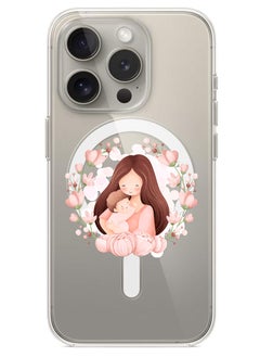 Magnetic Case for iPhone 15 Pro Max 6.7-inch Compatible with MagSafe Wireless Charging, Shockproof Phone Bumper Cover Mothers love