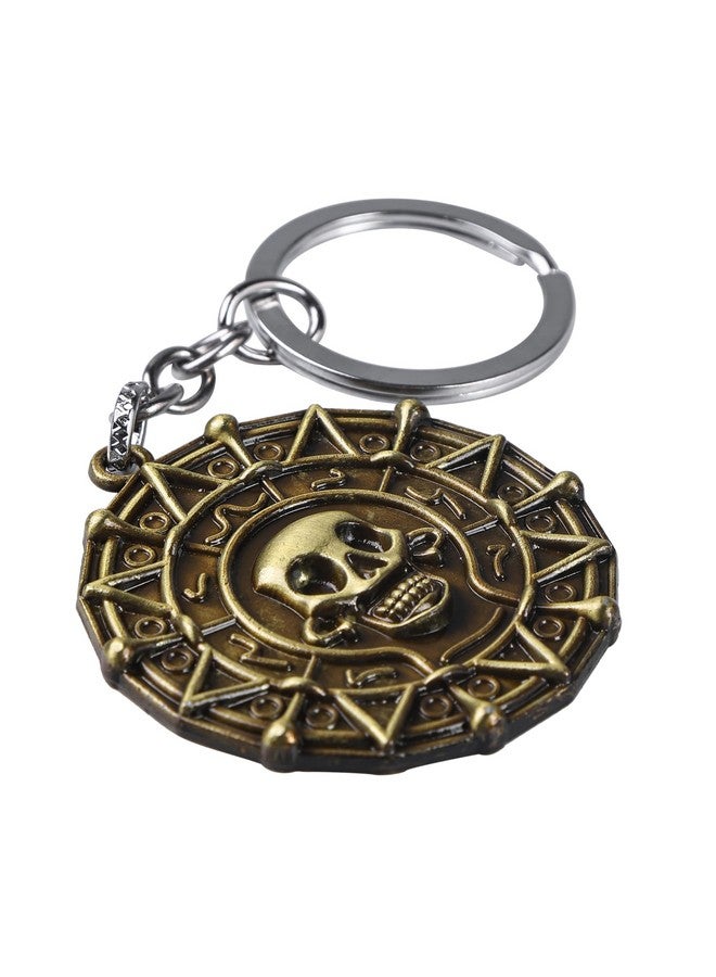 RainSound Pirates of Caribbean skull head Aztec coin metal Keychain - Image 2
