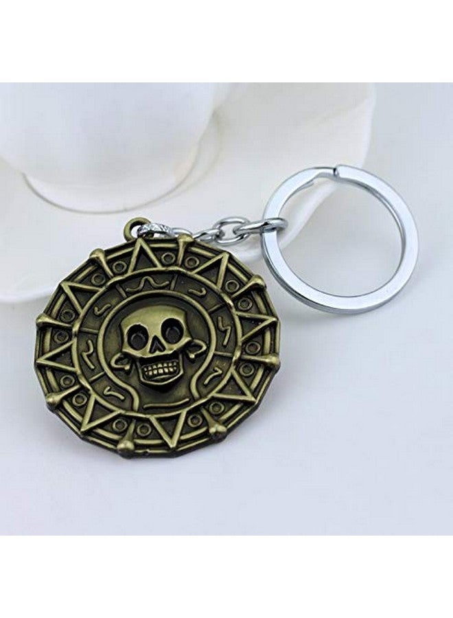 RainSound Pirates of Caribbean skull head Aztec coin metal Keychain - Image 5