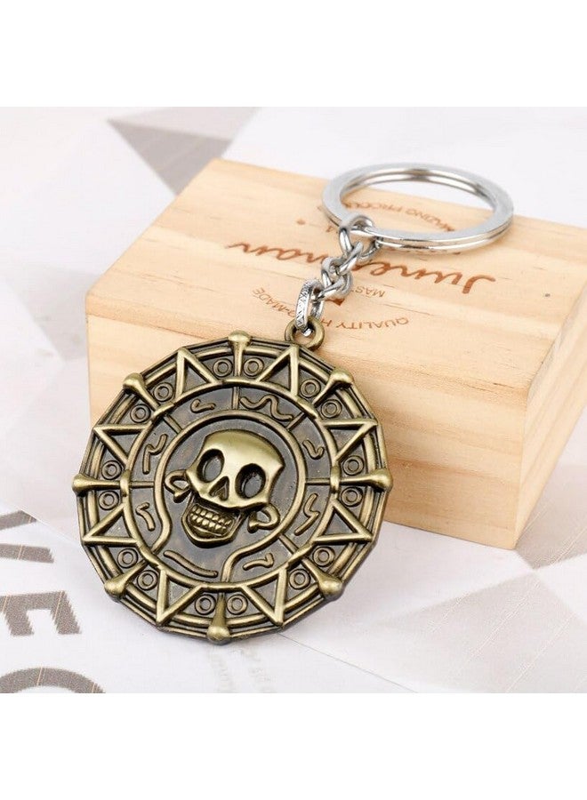 RainSound Pirates of Caribbean skull head Aztec coin metal Keychain - Image 4
