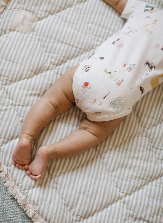 PEHR Short Sleeve Shoulder Snap One-Piece, Explore the World | 100% Organic Cotton, Unisex Baby Bodysuit with Shoulder and Bottom Snaps for Easy Changes Sizes 3-6M - Image 4