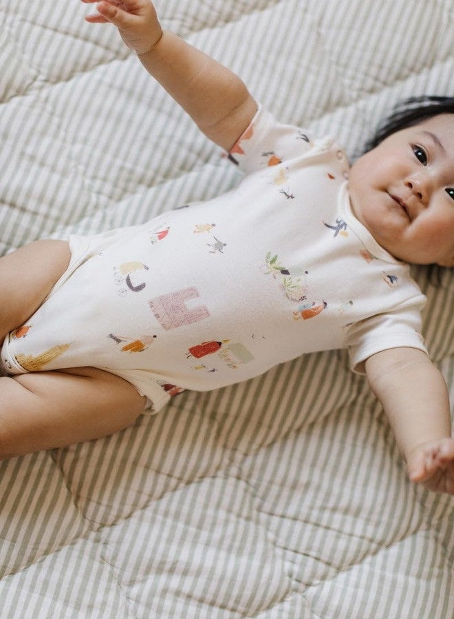 PEHR Short Sleeve Shoulder Snap One-Piece, Explore the World | 100% Organic Cotton, Unisex Baby Bodysuit with Shoulder and Bottom Snaps for Easy Changes Sizes 3-6M - Image 3