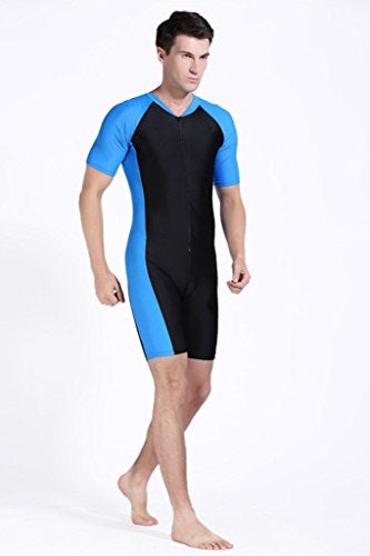Cokar Men Sun Protection Sunsuit Short Sleeves Black Blue Black-Man XX-Large - Image 2