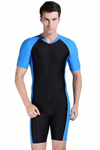 Cokar Men Sun Protection Sunsuit Short Sleeves Black Blue Black-Man XX-Large - Image 5