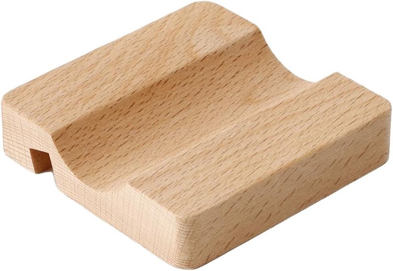 PROKITCHEN 1PCS Rolling Pin Holder, Multifunctional Kitchen Wooden Rolling Pin Holder & Utensil Stand, Food-Grade Wood Base with Phone Slot for Baking, Rolling Pins, Spoons & Forks Storage - Image 1