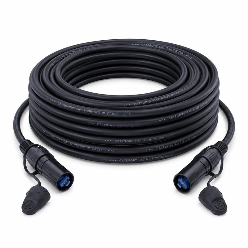 كابل Toronce Professional CAT6 Ethercon RJ45 مع موصلات محمية على كلا الطرفين (6 أقدام) - Image 1