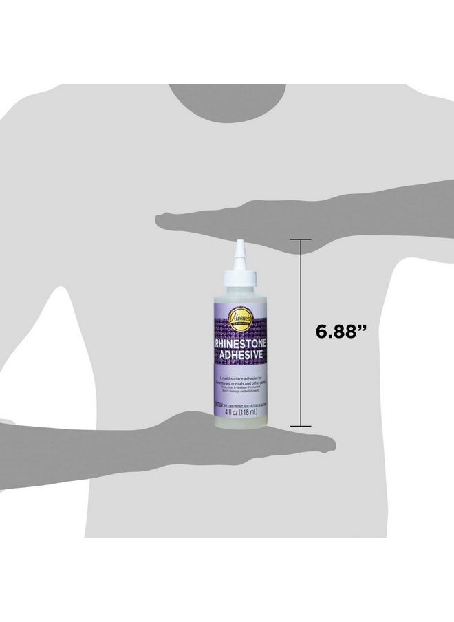 Aleene's - Rhinestone Adhesive 4 Fl Oz Liquid Glue For Jewels Crystals Rhinestones And Embellishments Dries Clear - Image 1