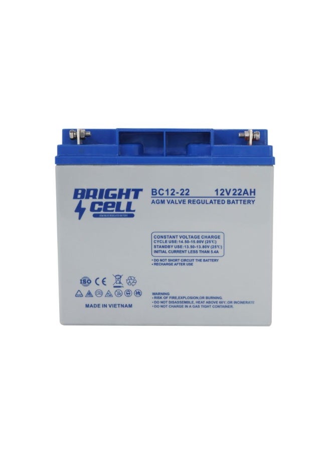 Bright Cell BC12‑22 12V 22Ah SLA (Sealed Lead‑Acid) Rechargeable Battery