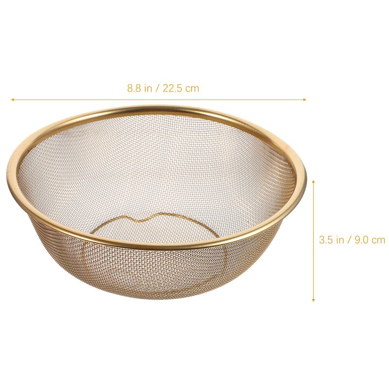 Stainless Steel Fine Mesh Colander Bowl with Double Handles for Kitchen Food Strainer - Image 3