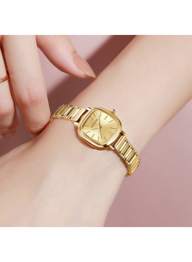 Rossini New Vintage Small Gold Watch For Women Luxury High-end Gold Minimalist Quartz Waterproof Wrisch - Image 1