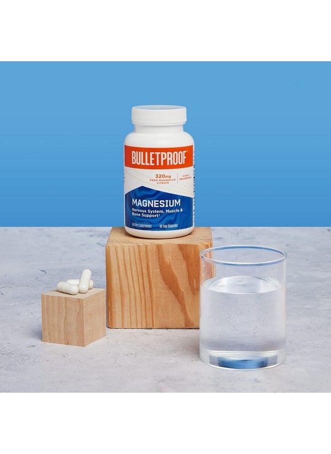 Bulletproof - Magnesium Capsules 90 Count Supplement For Nervous System Muscle And Bone Support - Image 1