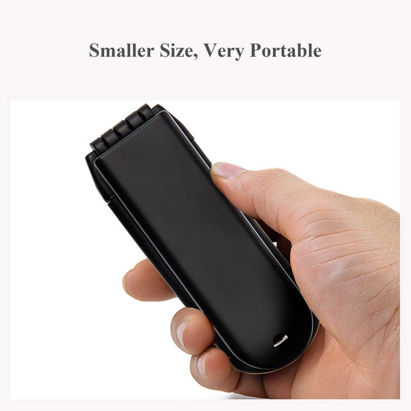 Ancable Folding Hair Brush with Mirror Compact Pocket Size for Travel Car Gym Bag Purse Black - Image 4