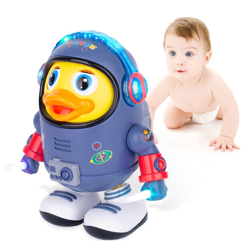 ZHMY Baby Toys Electric Space Duck Electric Music ToyElectric Toys with Lights and Sounds Moving Walking Dancing Toys for Toddler Space Duck - Image 3
