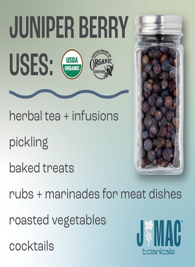 J MAC BOTANICALS, Organic Whole Juniper Berries, Certified USDA Organic, juniper for herbal infusions, seasoning beef, pork, turkey brine, soups, cocktail bombs - Image 3