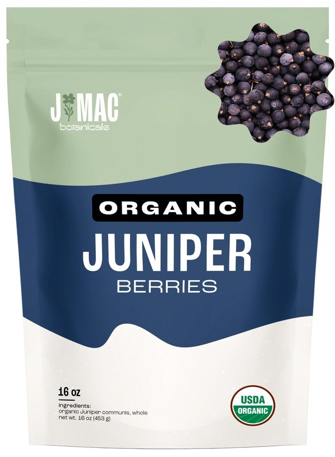 J MAC BOTANICALS, Organic Whole Juniper Berries, Certified USDA Organic, juniper for herbal infusions, seasoning beef, pork, turkey brine, soups, cocktail bombs - Image 1