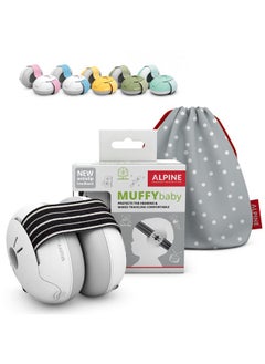 Alpine Muffy Baby Ear Protection For Babies And Toddlers Up To 36 Months Ce & Ansi Certified Noise Reduction Earmuffs Comfortable Baby Headphones Against Hearing Damage & Improves Sleep Black  - Image 1