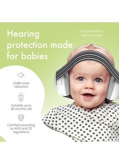 Alpine Muffy Baby Ear Protection For Babies And Toddlers Up To 36 Months Ce & Ansi Certified Noise Reduction Earmuffs Comfortable Baby Headphones Against Hearing Damage & Improves Sleep Black  - Image 3