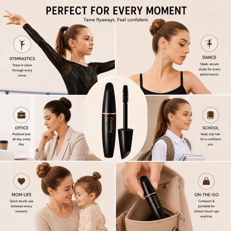 Hair Finishing Stick, Small Broken Hair Finishing Cream Refreshing Not Greasy Feel Shaping Gel Cream Hair Wax Stick Fixing Bangs Stereotypes Cream - Image 4