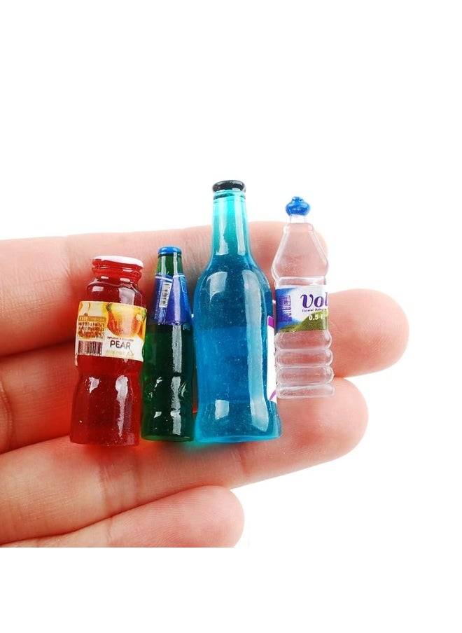 NWFashion - NWFashion 120PCS Miniature Decor Drink Bottle Dessert Pastry Food Cake Topper Dollhouse Decoration (Drink) - Image 1