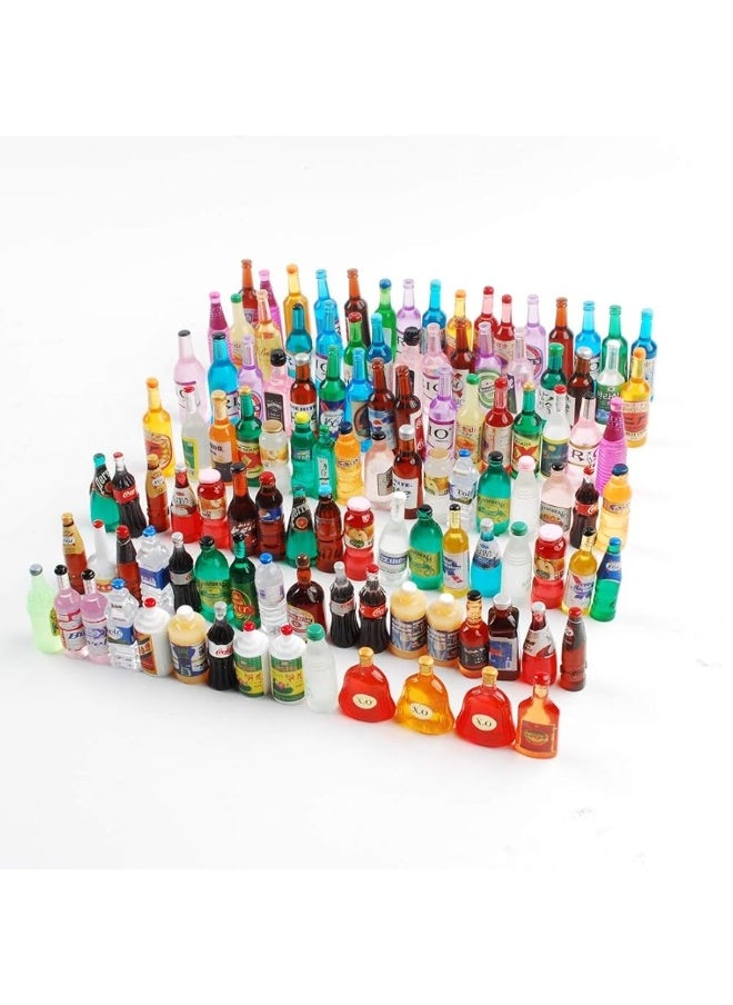 NWFashion - NWFashion 120PCS Miniature Decor Drink Bottle Dessert Pastry Food Cake Topper Dollhouse Decoration (Drink) - Image 1