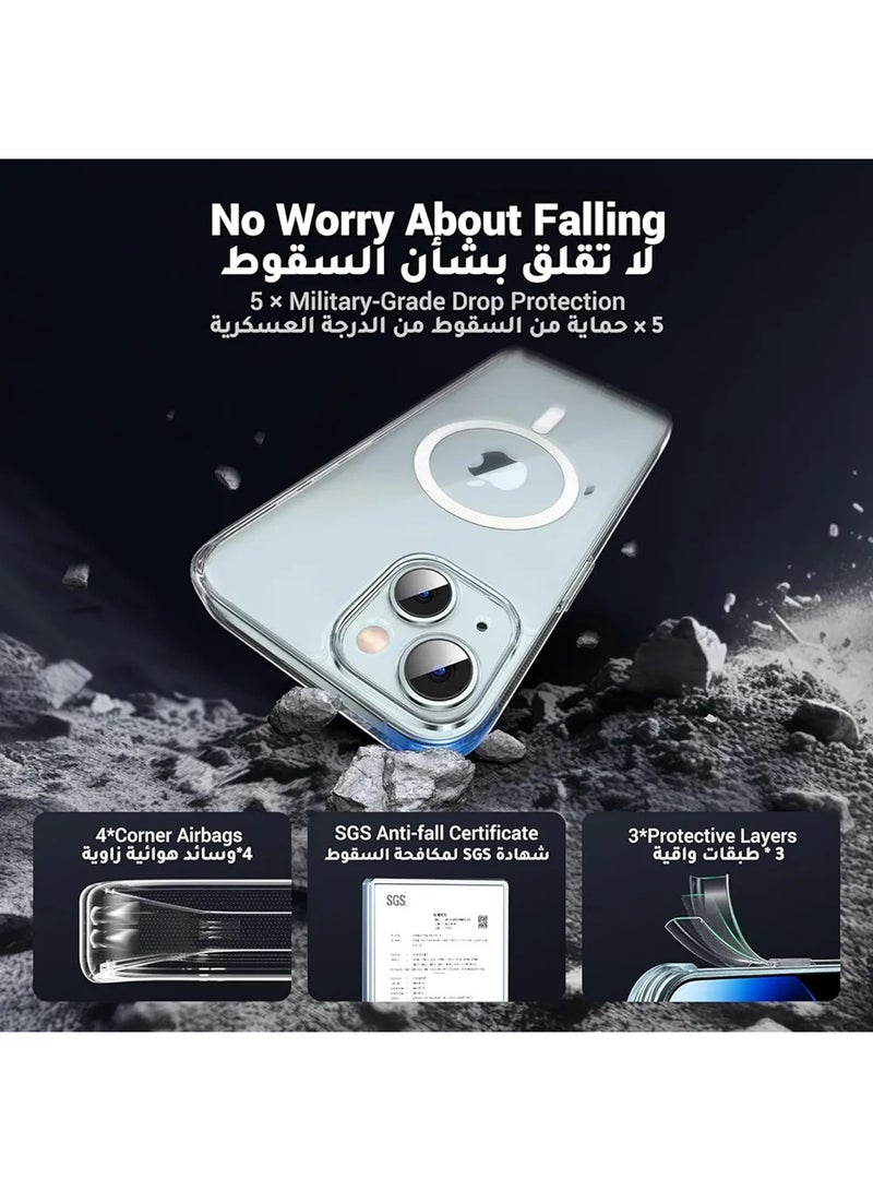 Ugreen iPhone 15 Magsafe Case Clear【N52 Stronger Magnets】【Shockproof Military-Grade Protection】iPhone 15 Cover Anti-Yellow & Anti-Scratch, Ultra Slim, Magnetic Cover for iPhone 15 6.1 inch Clear - Image 4