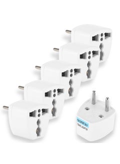 SANMUGEED EU Plug Adapter, Travel Adapter, US/UK/AU Plug to EU Plastic Lightweight for European Traveling  - Image 1