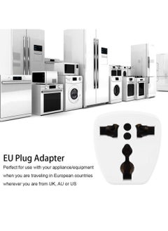 SANMUGEED EU Plug Adapter, Travel Adapter, US/UK/AU Plug to EU Plastic Lightweight for European Traveling  - Image 2