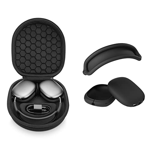 Yinke Smart Case for AirPods Max Headphones Supports Sleep Mode with AirPods Max Silicone Earpad Cover and Headband Cover AntiScratch Accessories Hard Organizer Portable Carry Travel - Image 1